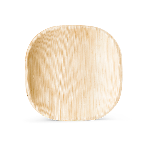 Palm leaf plate, square 10 cm