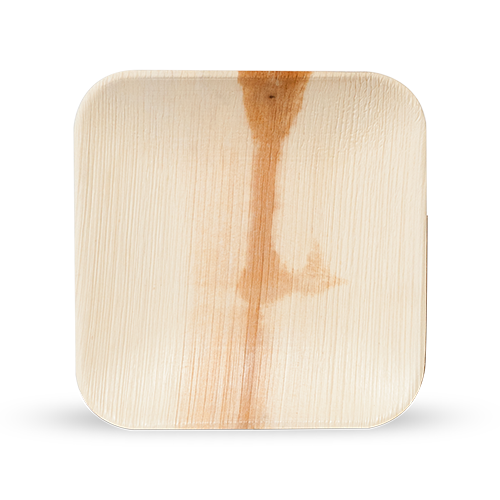 Palm leaf plate, square 15 cm