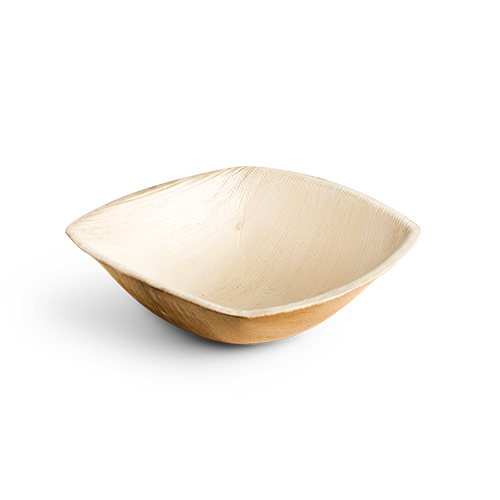 Palm leaf bowl, square 14 cm