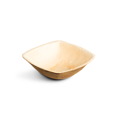 Palm leaf bowl, square 9 cm