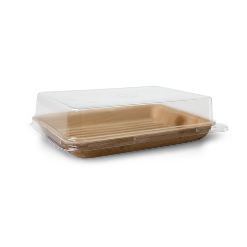 Palm leaf sushi tray M + rPET lid